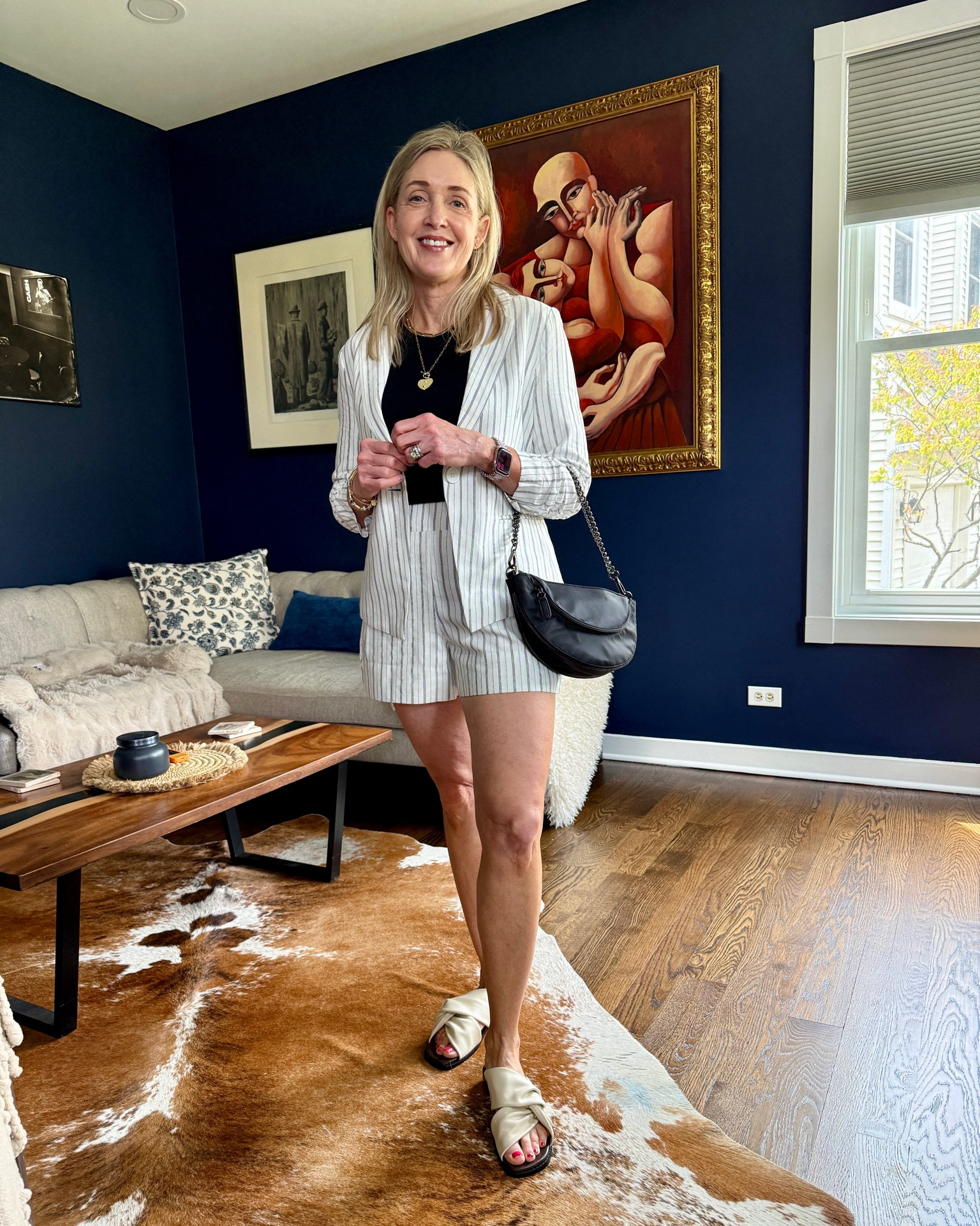 Effortless and chic striped shorts and blazer from Gibsonlook. Size up in the blazer.  Use code DOUSED10 for 10% off at Gibsonlook.

Work outfits, business casual workwear, teacher outfit, fashion over 40, fashion over 50, shorts set, spring outfits 2026, summer outfits 

#LTKOver40 #LTKootd #LTKSeasonal