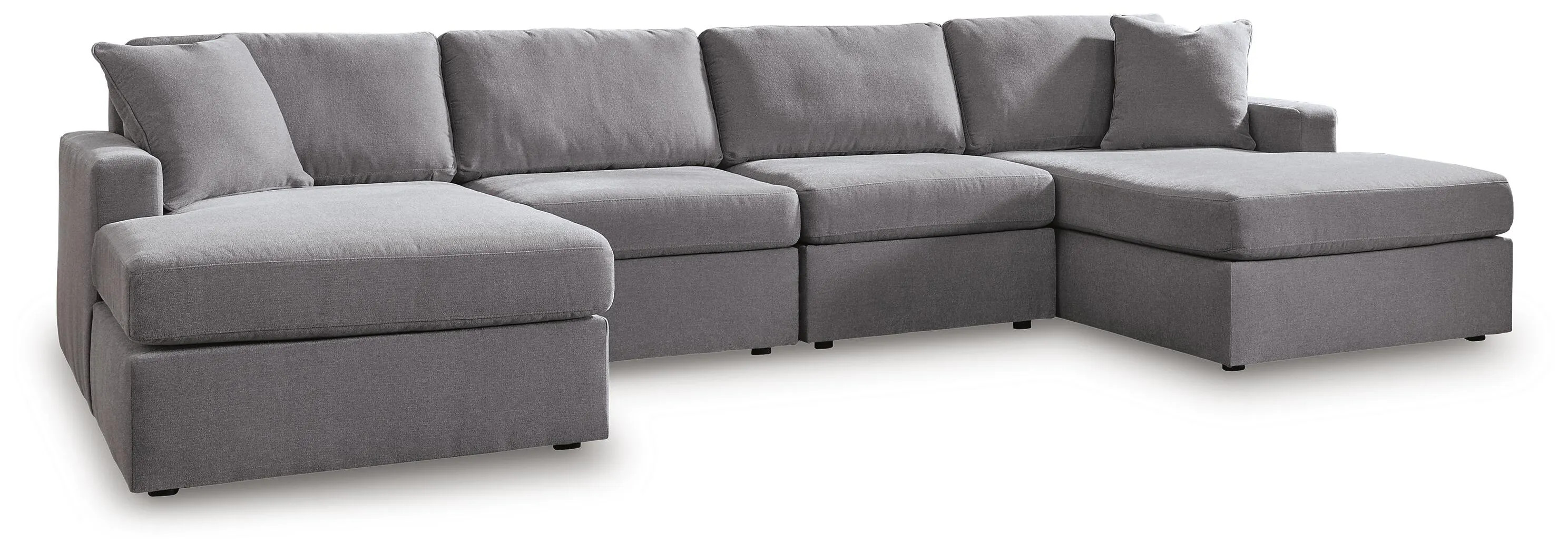 Modmax 4-Piece Modular Next-Gen Nuvella™ Performance Fabric Double Chaise Sectional | Ashley