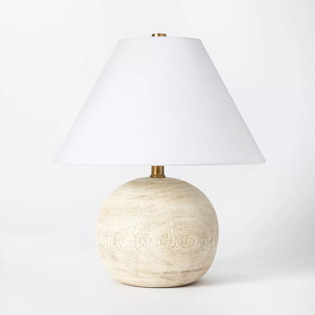 Medium Faux Wood Table Lamp (Includes LED Light Bulb) Brown - Threshold™ designed with Studio M... | Target