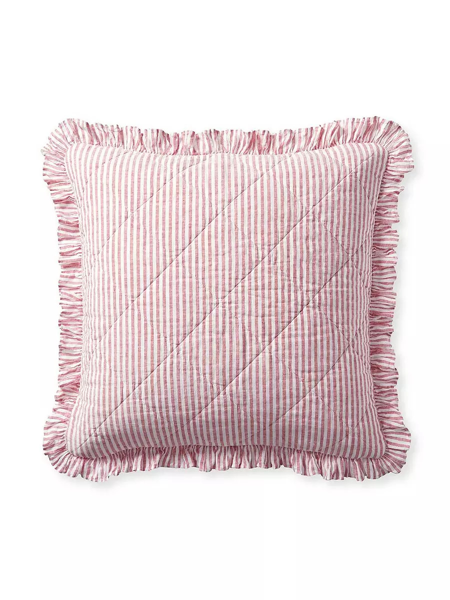 Nantucket Stripe Sham - Red | Serena and Lily