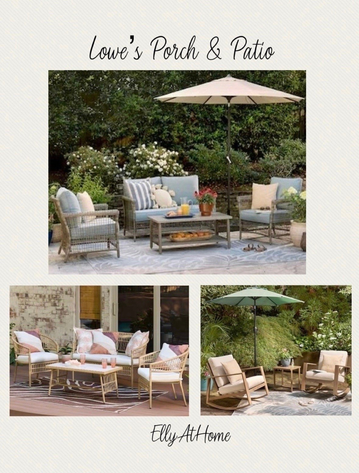 Outdoor porch and patio conversation sets at Lowe’s Home Improvement! Summer outdoor furniture. @Lowe's

#LTKHome #LTKSeasonal #LTKSaleAlert