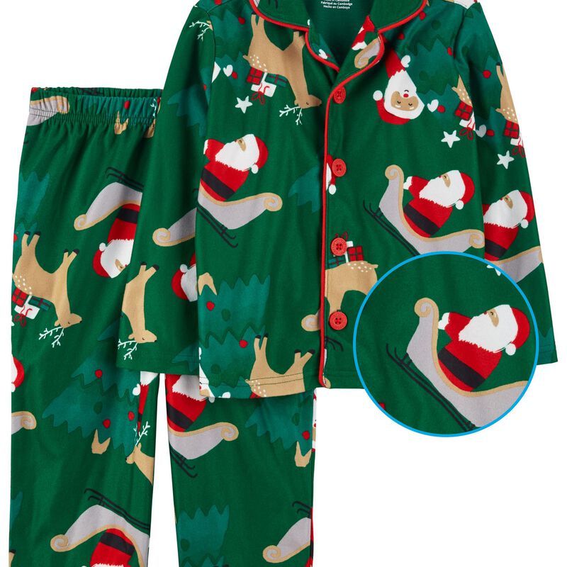 2-Piece Santa Coat-Style PJs | Carter's
