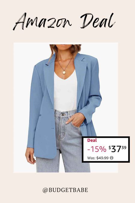 Amazon deal of the day with this blazer, now $37.39 plus 5% off coupon #amazondeal 

#LTKunder50 #LTKsalealert