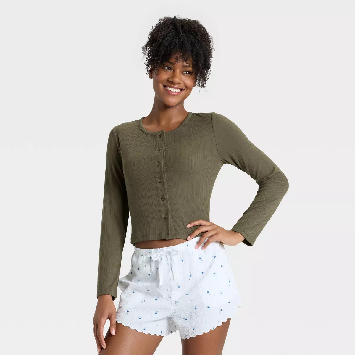 Women's Ribbed Pajama Cardigan - Auden™ | Target