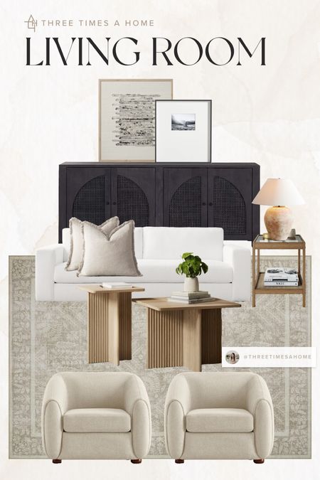 Living room mood board. A mixture of high and low pieces for a modern, luxurious space 

#LTKhome