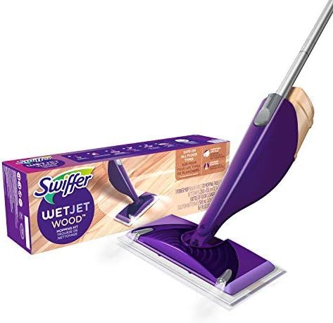 Swiffer WetJet Hardwood Floor Cleaner & Mopping Starter Kit, Includes: 1 Mop, 10 Pads, Cleaning S... | Amazon (US)