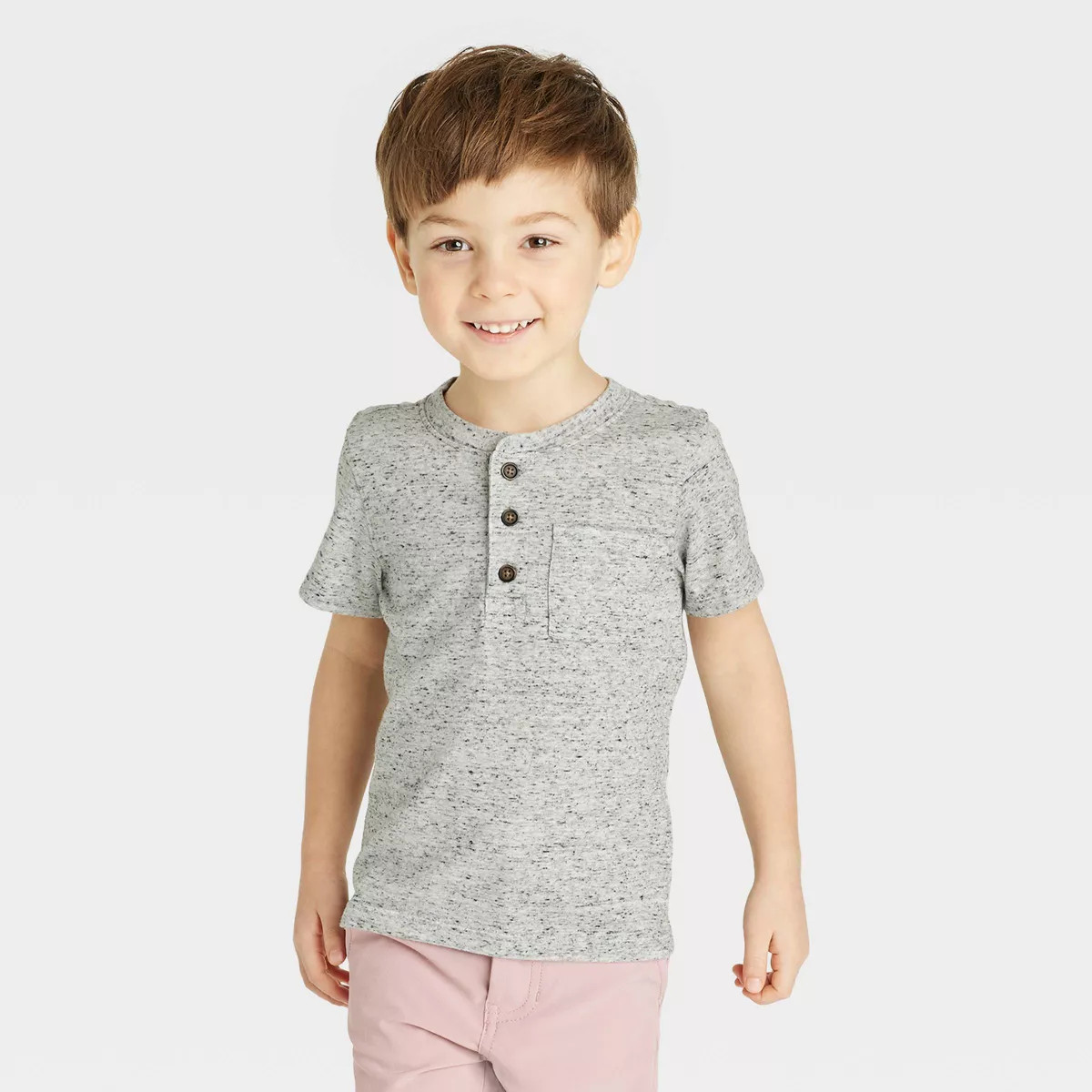 Toddler Boys' Short Sleeve Henley T-Shirt - Cat & Jack™ | Target