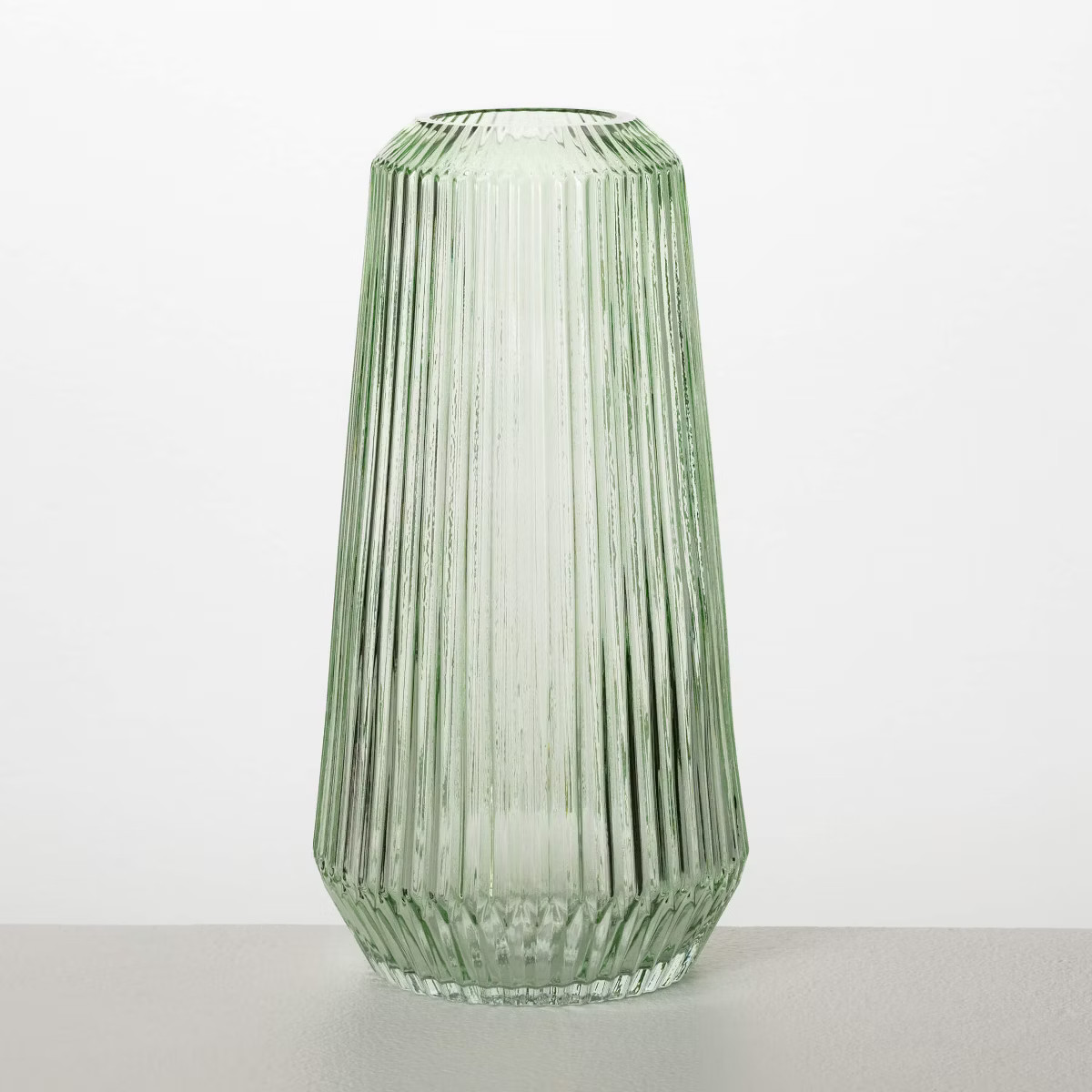 Sullivans 12.5" Green Ribbed Glass Vase | Target