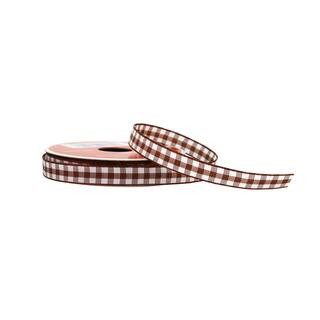 3/8" x 12ft. Brown Gingham Ribbon by Celebrate It® Fall | Michaels | Michaels Stores
