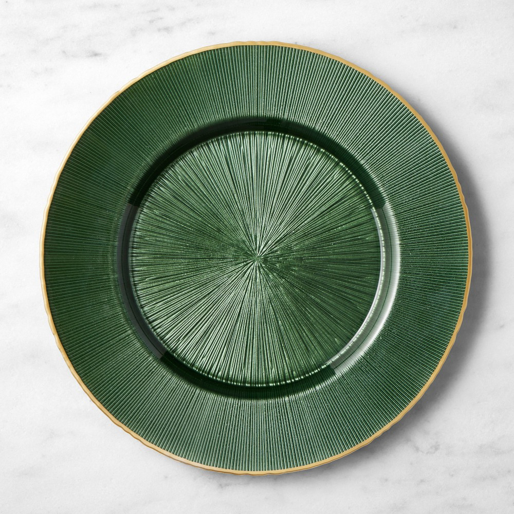 Gold Rim Glass Charger | Williams-Sonoma