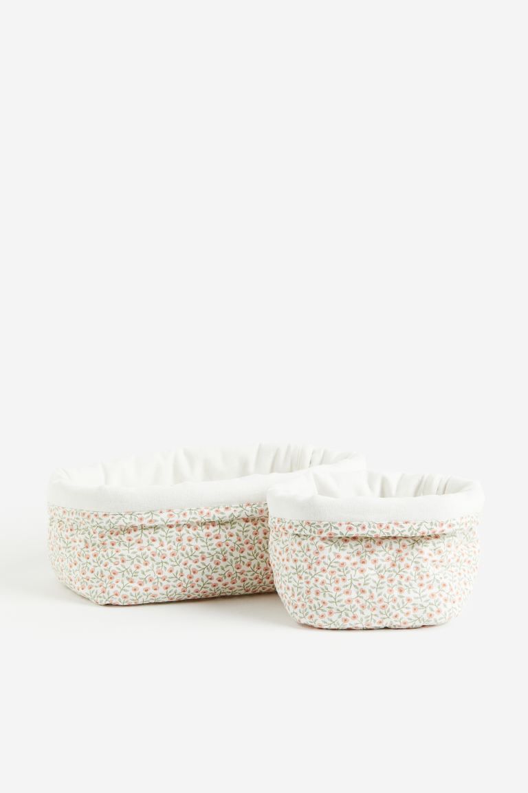 2-pack Quilted Storage Baskets - Light beige - Home All | H&M US | H&M (US + CA)