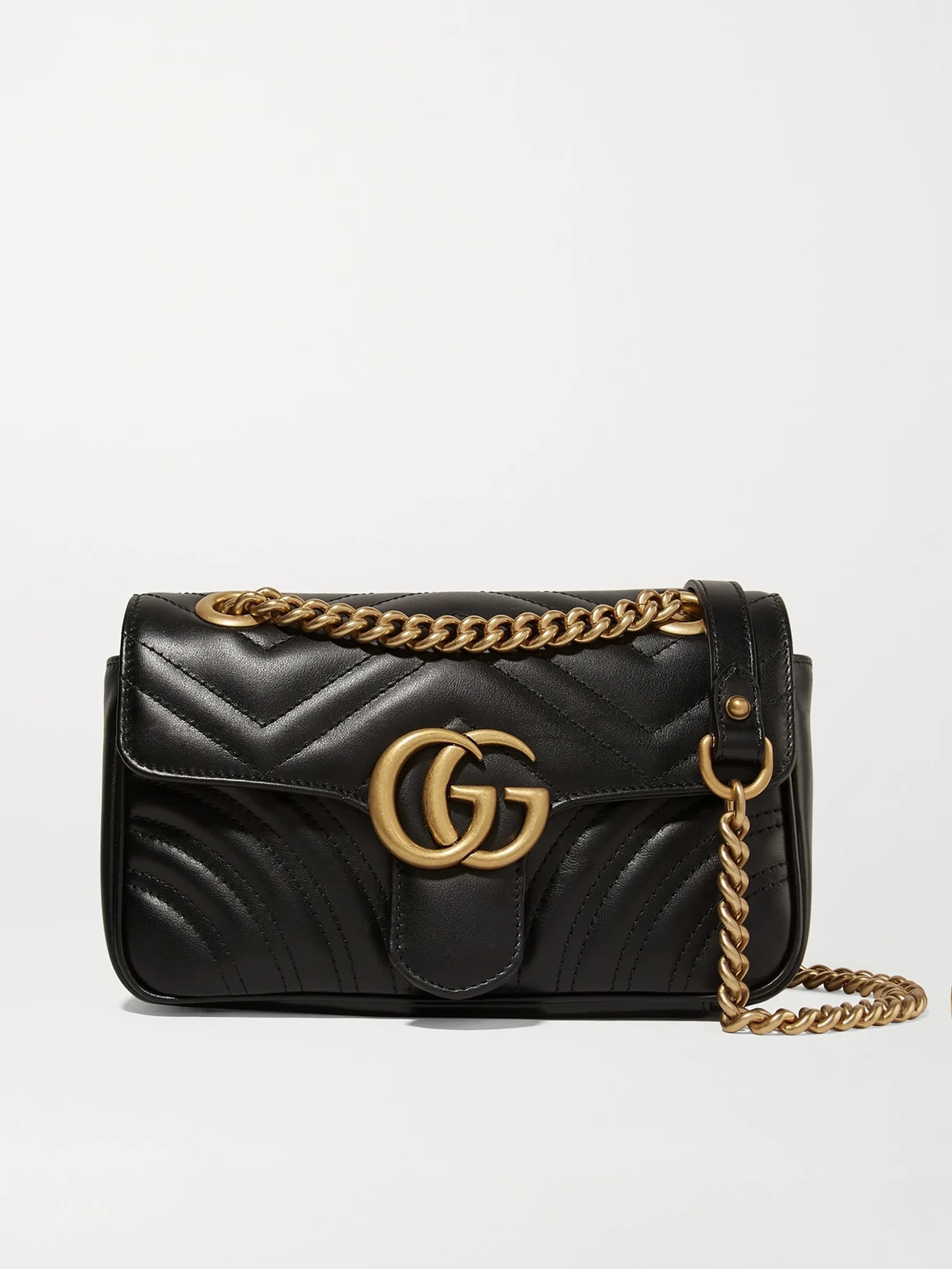 Gucci - Gg Marmont Quilted Leather Shoulder Bag - Black | NET-A-PORTER (US)