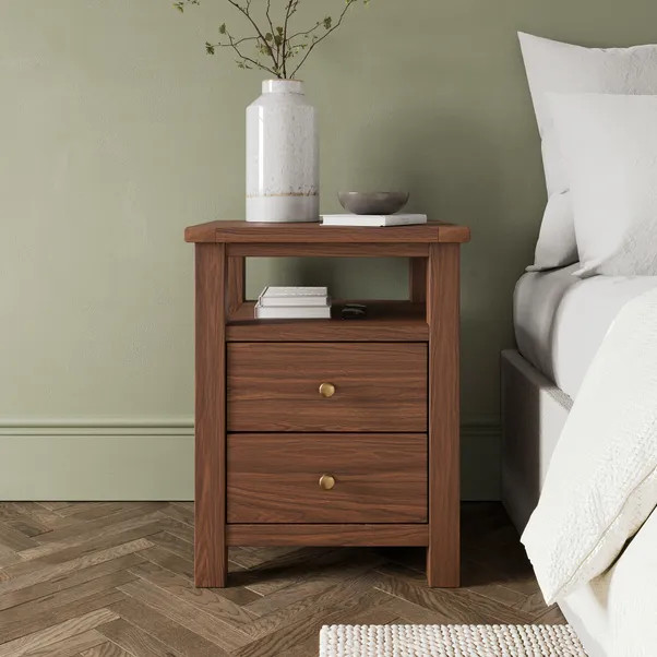 Olney 2 Drawer Bedside Table | Dunelm
