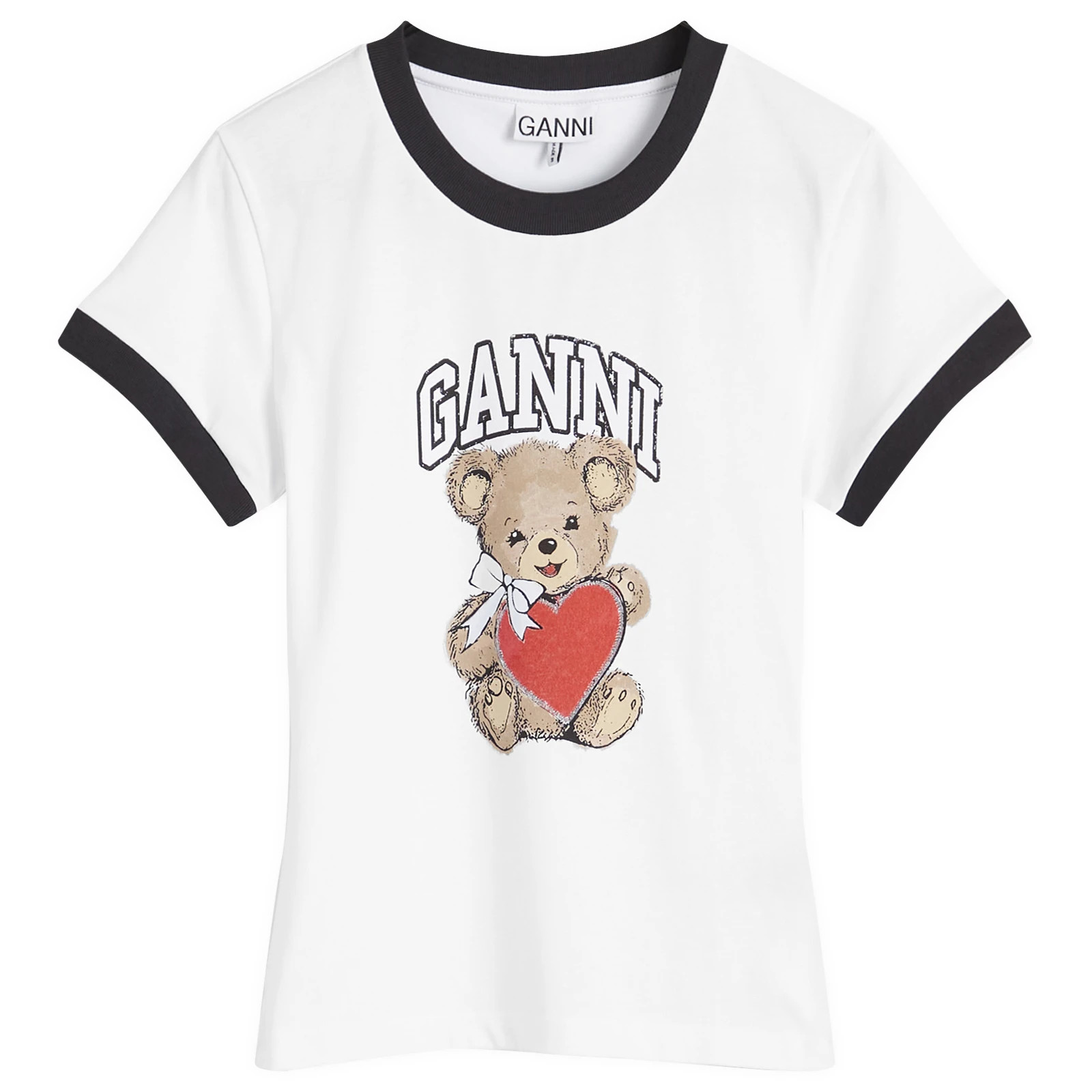 GANNI Women's Bear Baby T-Shirt in Bright White, Size X-Large | END. Clothing