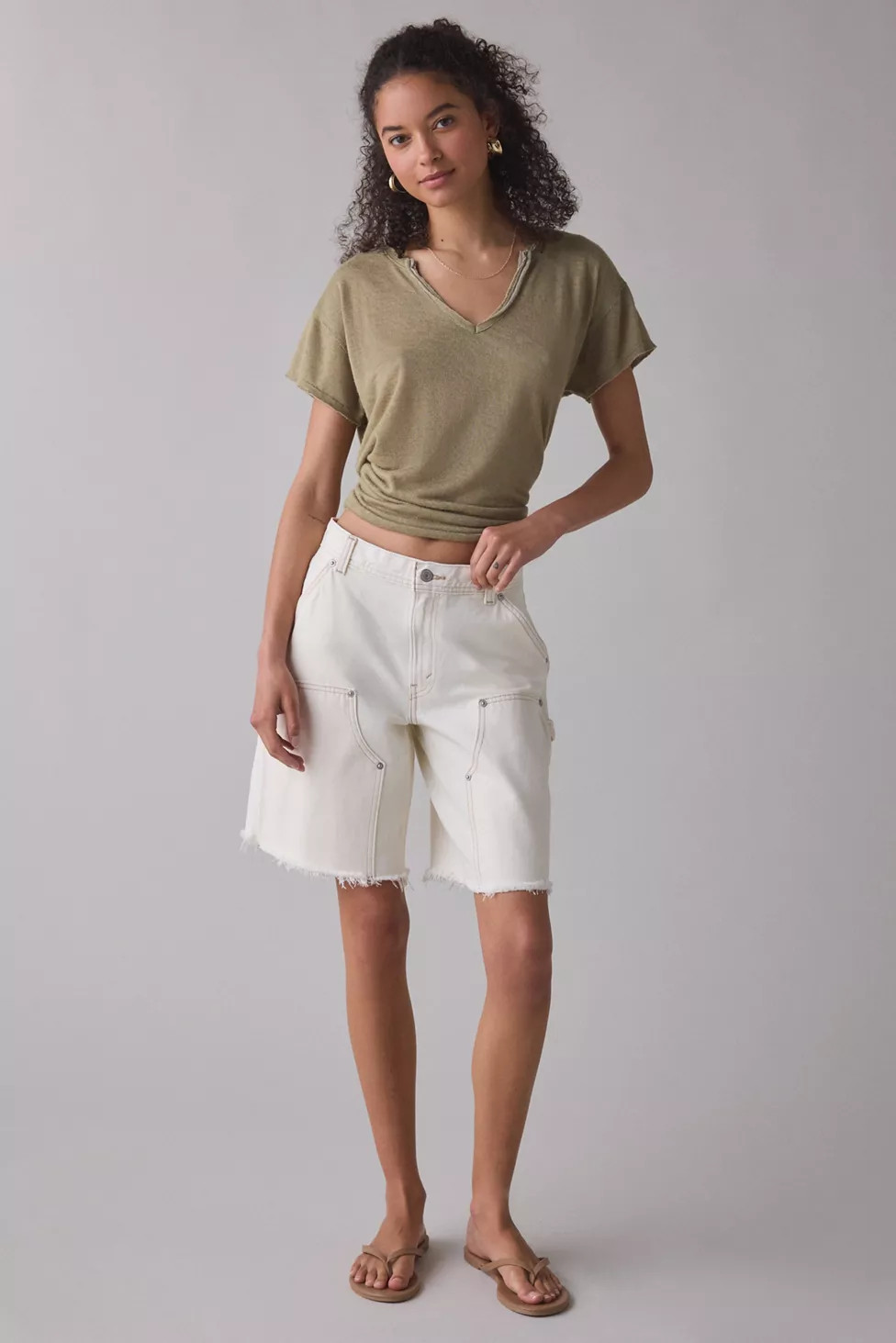 Levi\u2019s\u00ae Baggy Dad Utility Long Denim Shorts | Urban Outfitters (US and RoW)