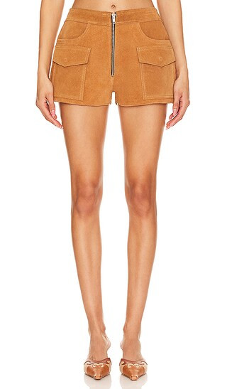 Sugar Suede Shorts in Tan | Revolve Clothing (Global)
