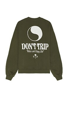 Free & Easy La Palma Heavy Fleece Sweatshirt in Olive from Revolve.com | Revolve Clothing (Global)