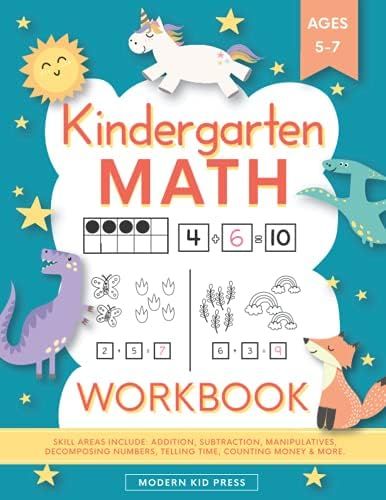 Kindergarten Math Workbook: Kindergarten and 1st Grade Workbook Age 5-7 | Homeschool Kindergarteners | Amazon (US)