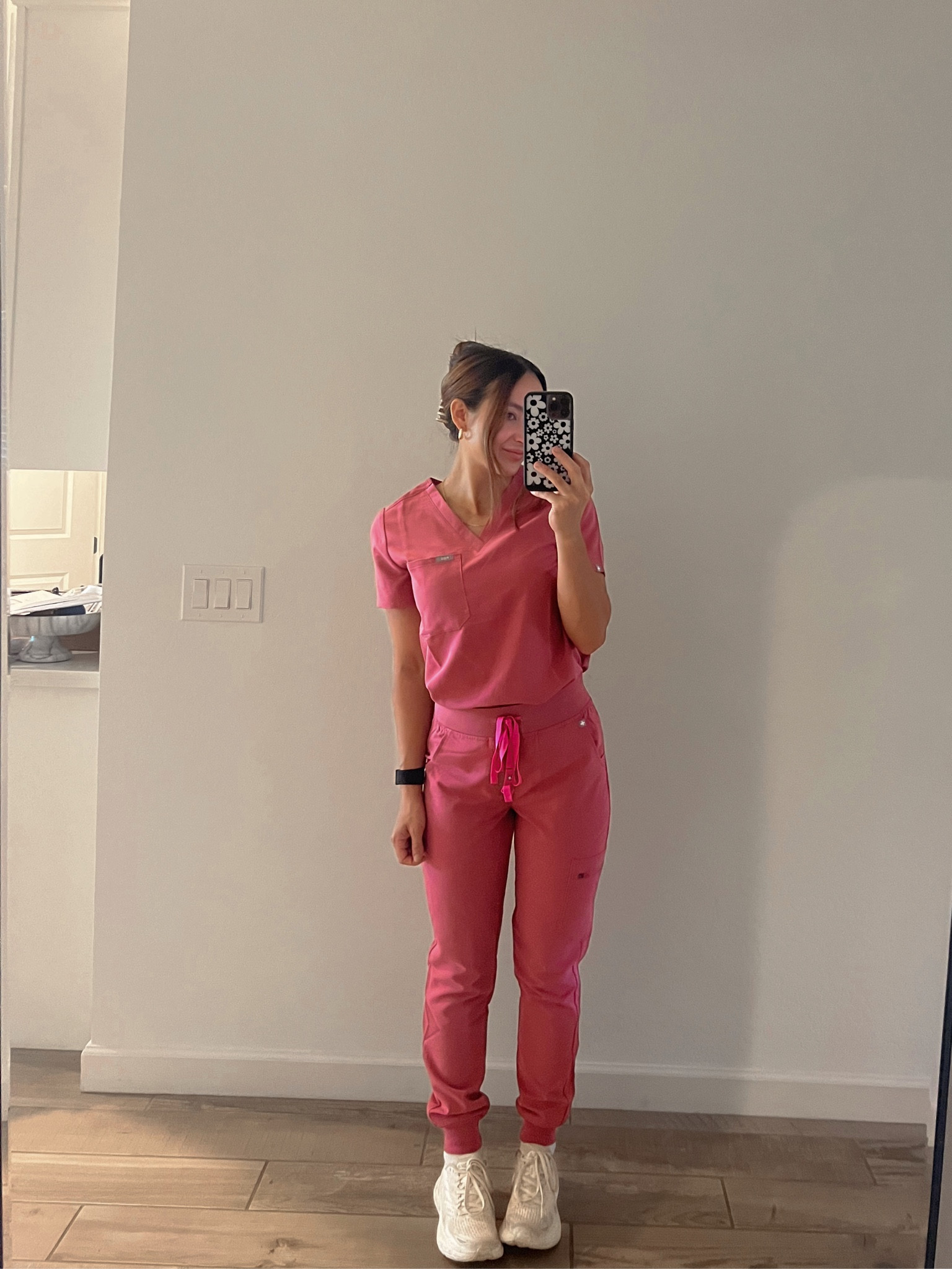 New breast cancer awareness scrubs this month from Figs. Cutest most comfy scrubs! Size down they run big. 

#LTKSeasonal #LTKbeauty