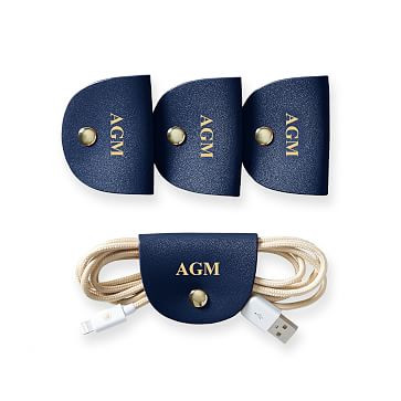 Fillmore Vegan Leather Cord Organizers, Set of 4 | Mark and Graham