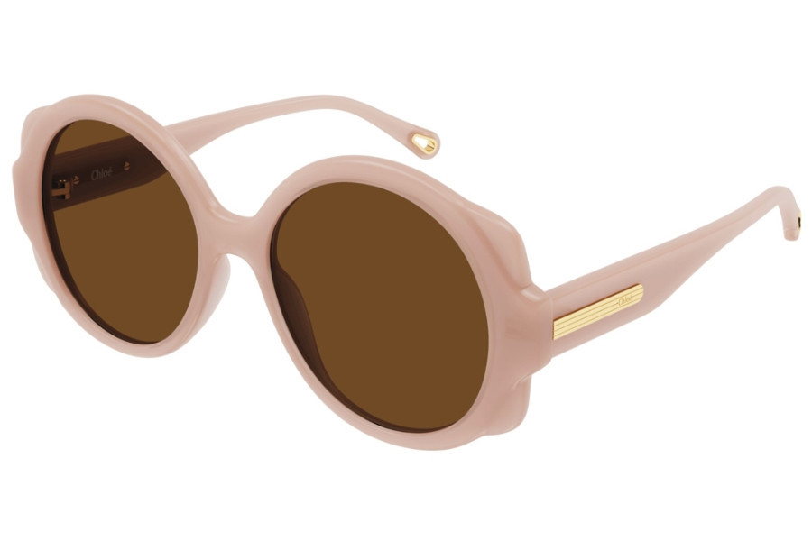 Chloe Brown Round Ladies Sunglasses CH0120S 003 55 | Jomashop.com & JomaDeals.com