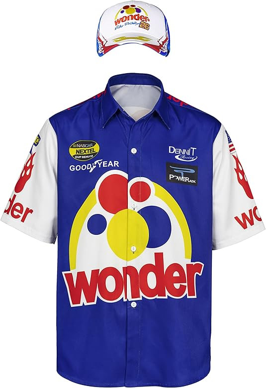 Qosivfey Adult Ricky Bobby Racing Top Hat Talladega Nights Full costume Halloween party props | Amazon (US)