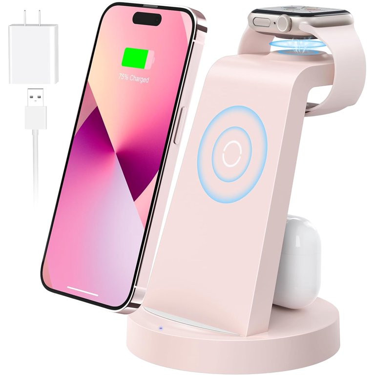 ETEPEHI Wireless Charging Station: 3 in 1 Wireless Charger for iPhone 16/15/14/13/12/11/Pro - Fas... | Walmart (US)