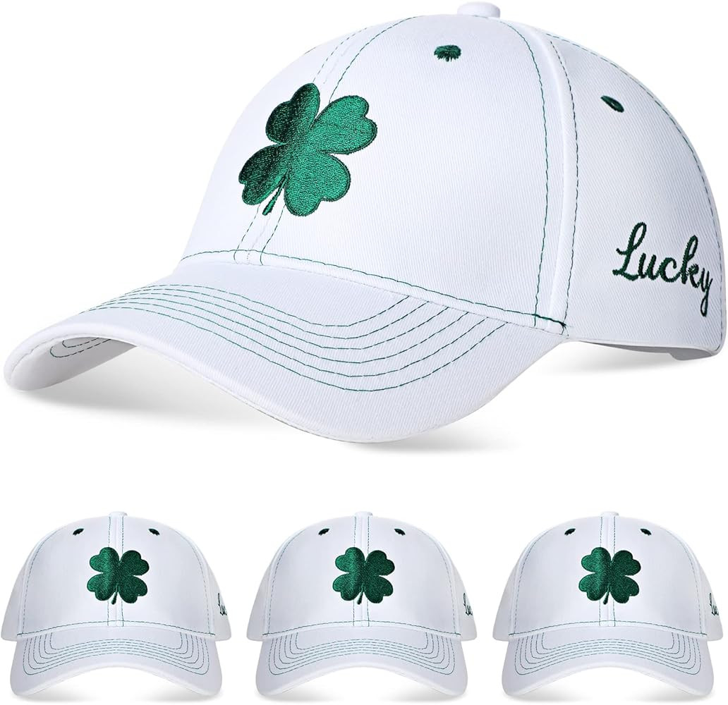 Tigeen 4 Pcs St Patricks Day Clover Caps Shamrock Hat Ireland Irish 4 Leaf St. Patrick's Day Hat ... | Amazon (US)