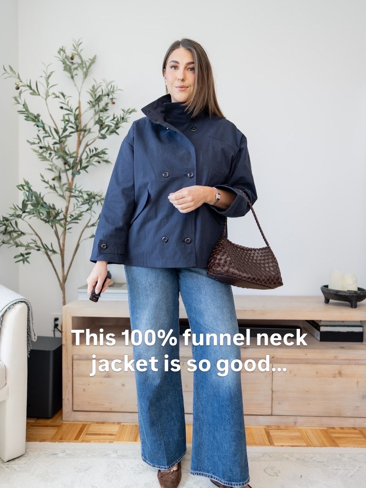 This funnel neck jacket is SO good 🤍 The shape, oversized collar and cropped length make it feel way more elevated than your typical fall layer. I love it with wide leg denim and a simple brown bag.

funnel neck jacket, 100% cotton jacket, navy fall jacket, women’s fall fashion, fall layering piece, wide leg jeans, casual fall outfit, elevated everyday style, chic fall outfit

#LTKootd #LTKSeasonal #LTKTall
