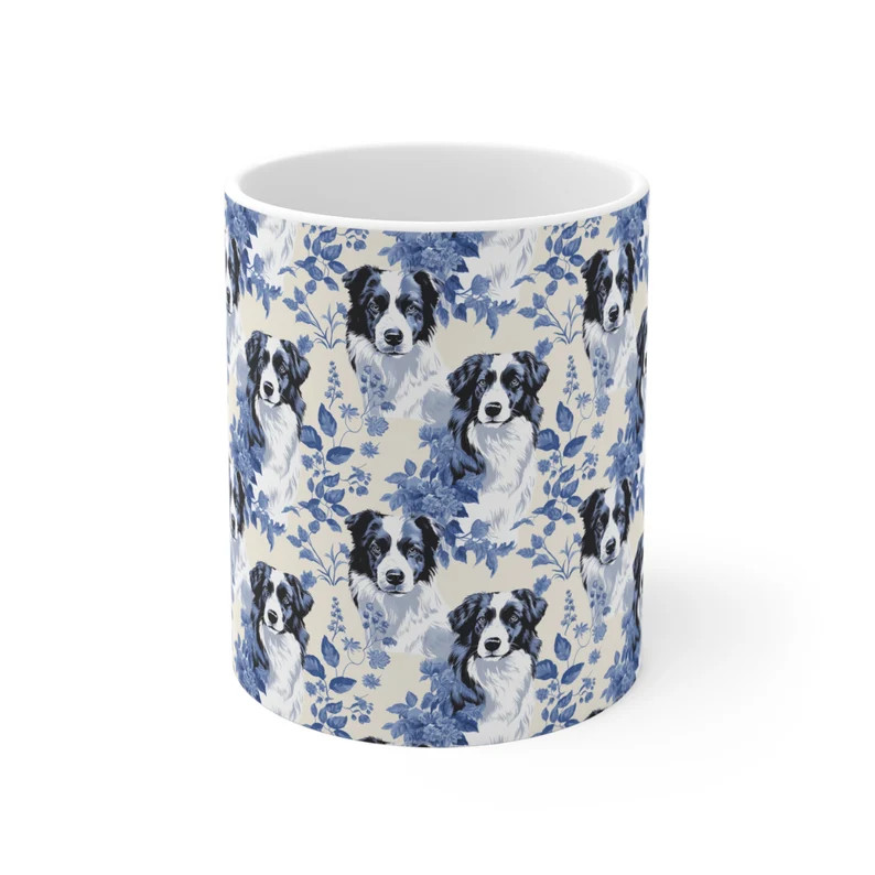 Australian Shepherd Botanical Toile Mug 11 Oz Gift for Aussie - Etsy | Etsy (US)
