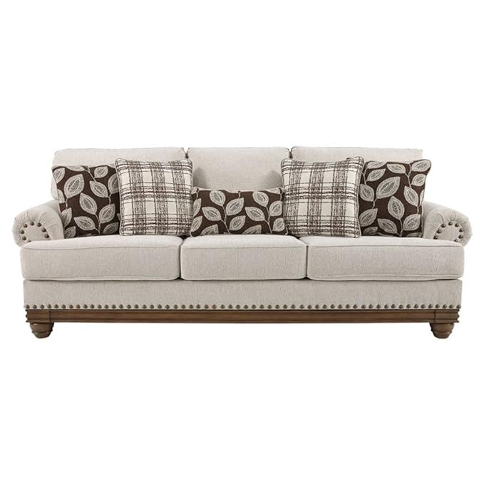 Ashley Furniture Signature Design - Harleson Traditional Upholstered Sofa - Wheat | Amazon (US)