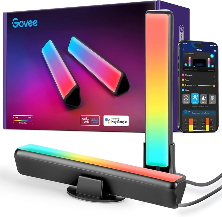 Govee Smart LED Light Bars, Work with Alexa and Google Assistant, RGBICWW WiFi TV Backlights with... | Amazon (US)