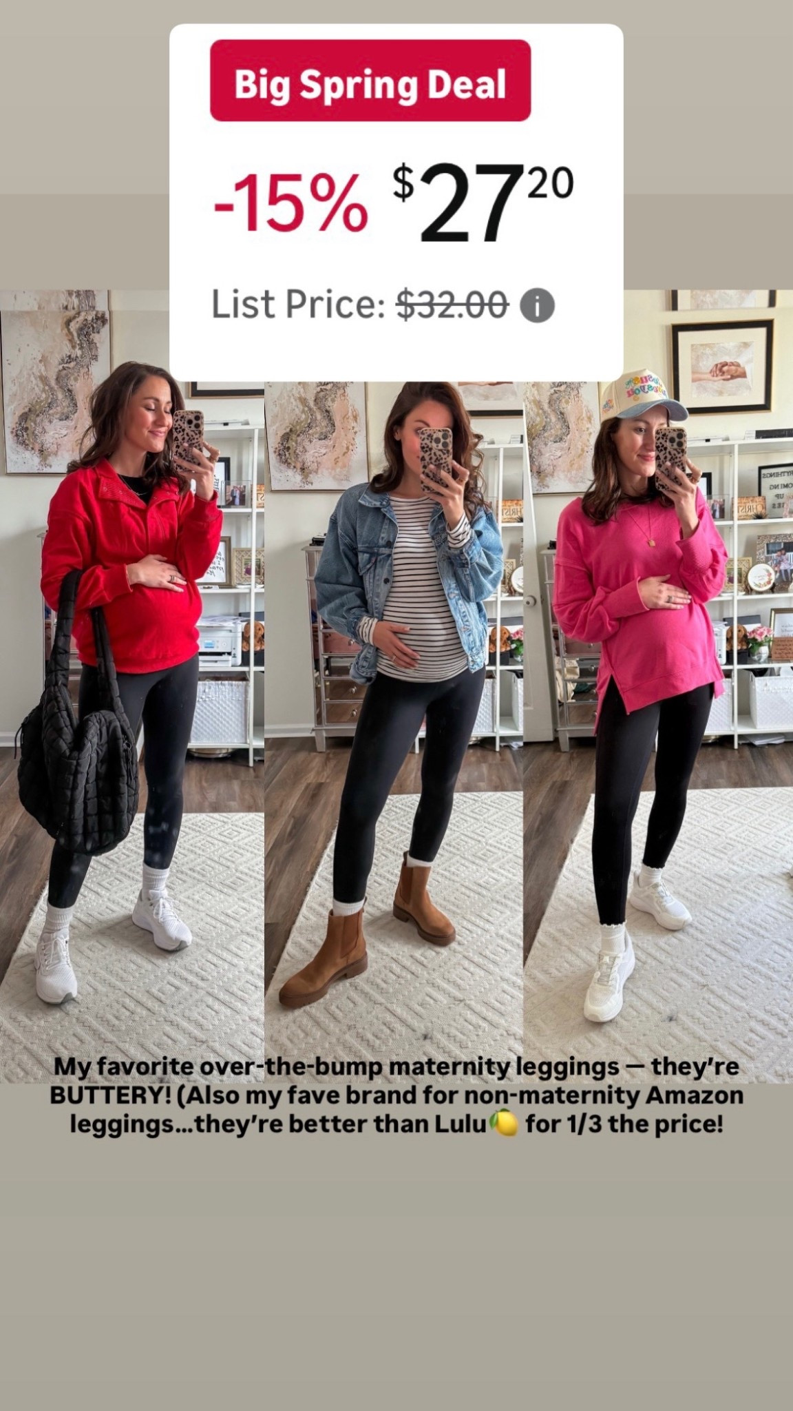 On sale for under $30! These maternity leggings are my fav! 

#LTKBump #LTKfitnessgoals #LTKmomlife