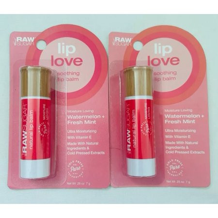 RAW SUGAR Watermelon + Fresh Mint Soothing Lip Balm | Walmart (US)