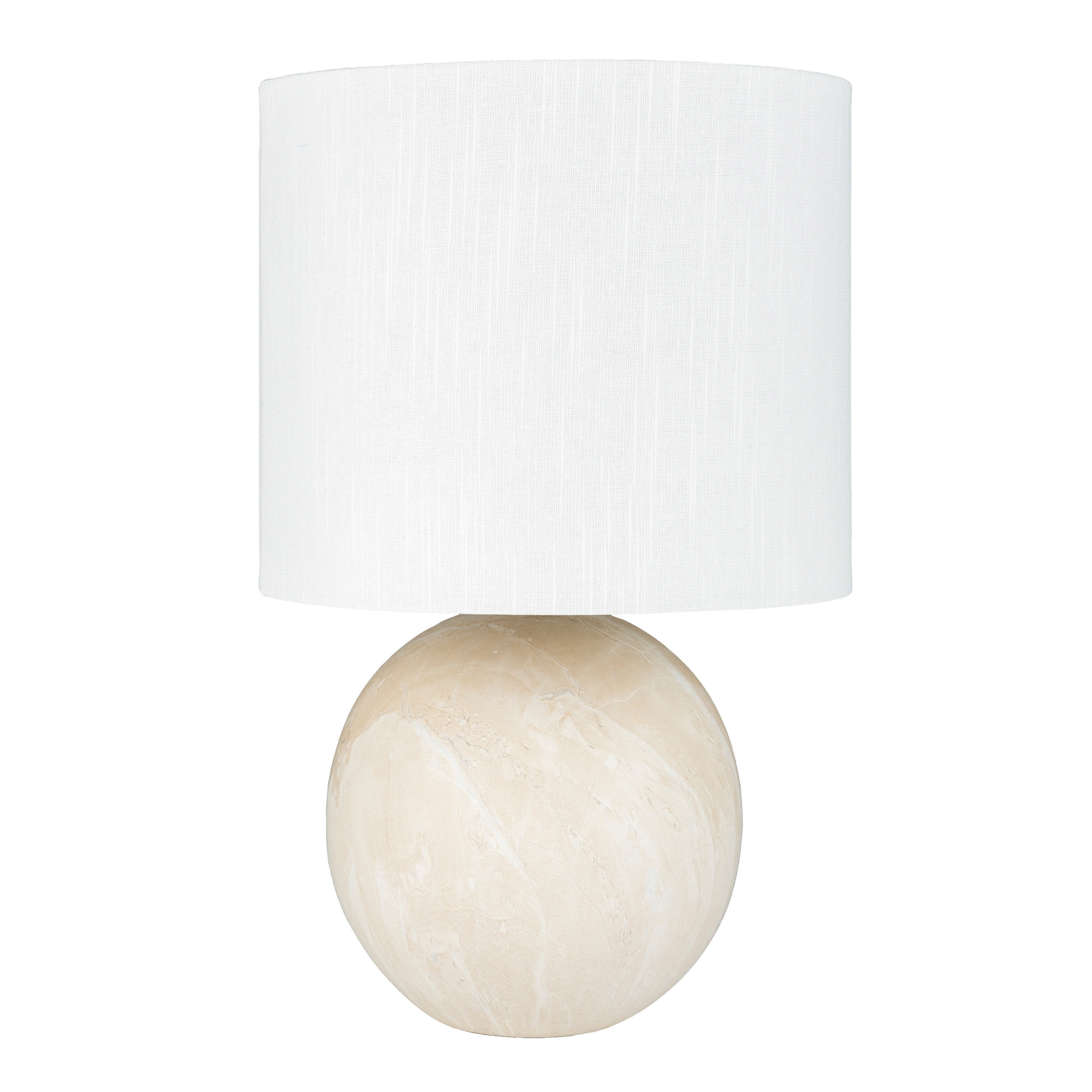 Vogel Ivory Marbled Ceramic Orb Table Lamp | World Market