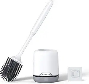 Lefree Silicone Toilet Brush and Holder, Bathroom Cleaner Brush Set, Non-Slip Handle Toilet Bowl ... | Amazon (US)