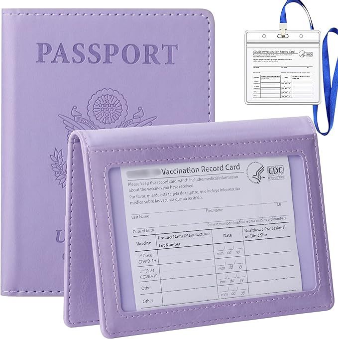 TIGARI Passport Wallets Passport Covers, Passport and Vaccine Card Holder Combo, Ultra Slim Passp... | Amazon (US)