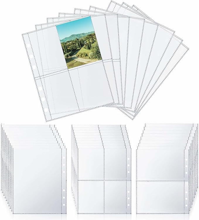 A5 Binder Pockets, 30 Pcs 6 Holes A5 Binder Card Sleeves Waterproof PVC Binders Inserts Zipper Fo... | Amazon (US)