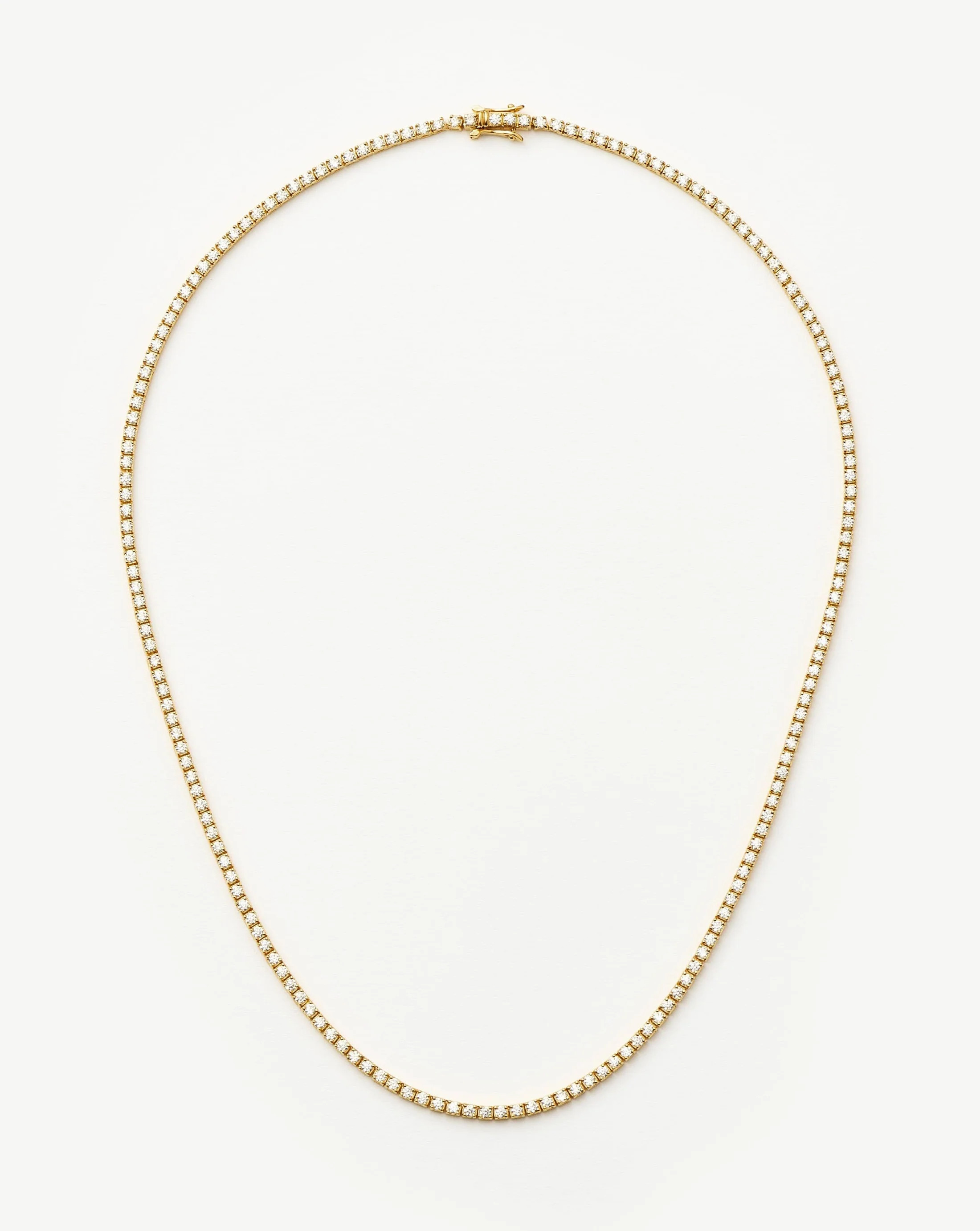 Classic Tennis Necklace | 18ct Gold Vermeil Cubic Zirconia | Missoma UK