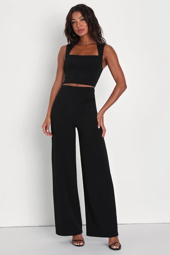 Enticing Endeavors Black Two-Piece Jumpsuit | Lulus
