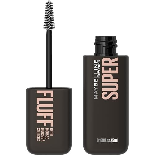 Maybelline Superfluff Volumizing Brow Mousse, All Day Tinted Brow Gel For Soft Full Brows, Black, 1 Count | Amazon (US)