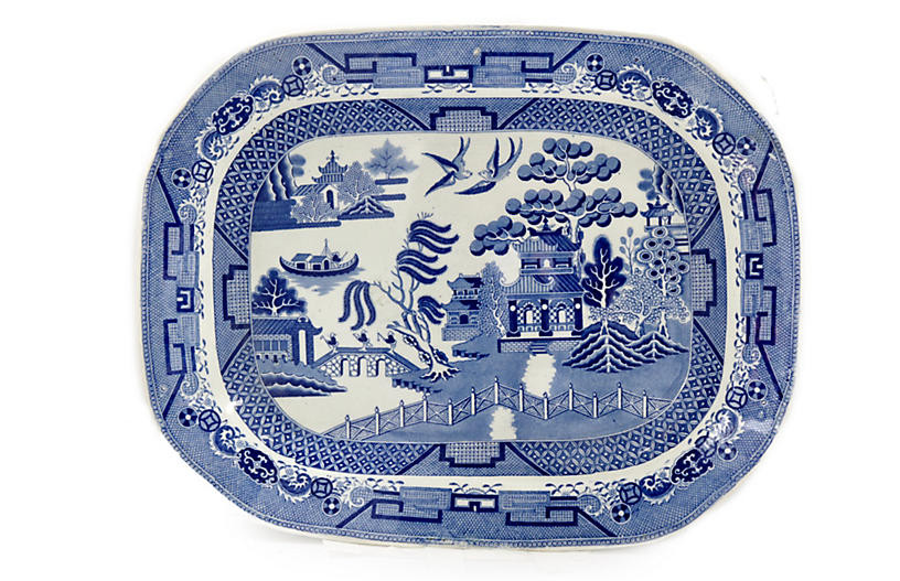 1820s English Willow Platter | One Kings Lane
