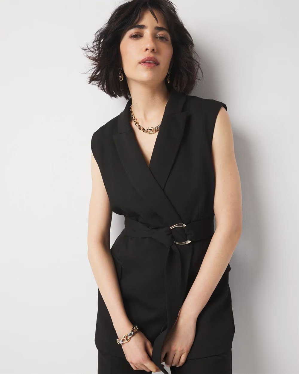 Belted Blazer Vest | White House Black Market