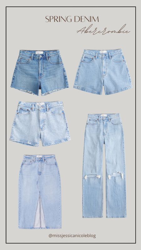 Spring denim shorts, jeans, summer fashion, denim skirt, Abercrombie denim 

#LTKstyletip #LTKfindsunder100 #LTKSeasonal
