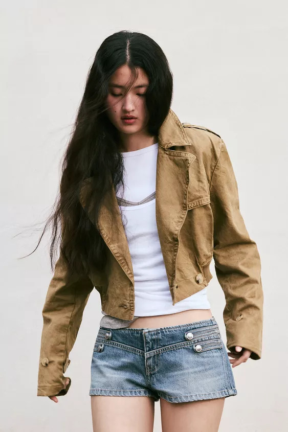 WASHED SHORT TRENCH COAT | Zara US