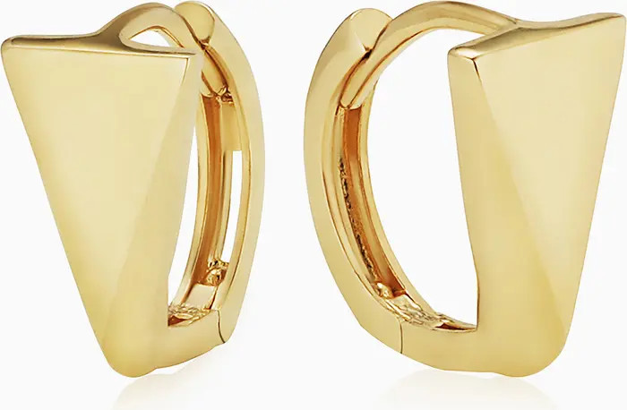 Oradina 14K Yellow Gold Prism Huggies | Nordstrom | Nordstrom