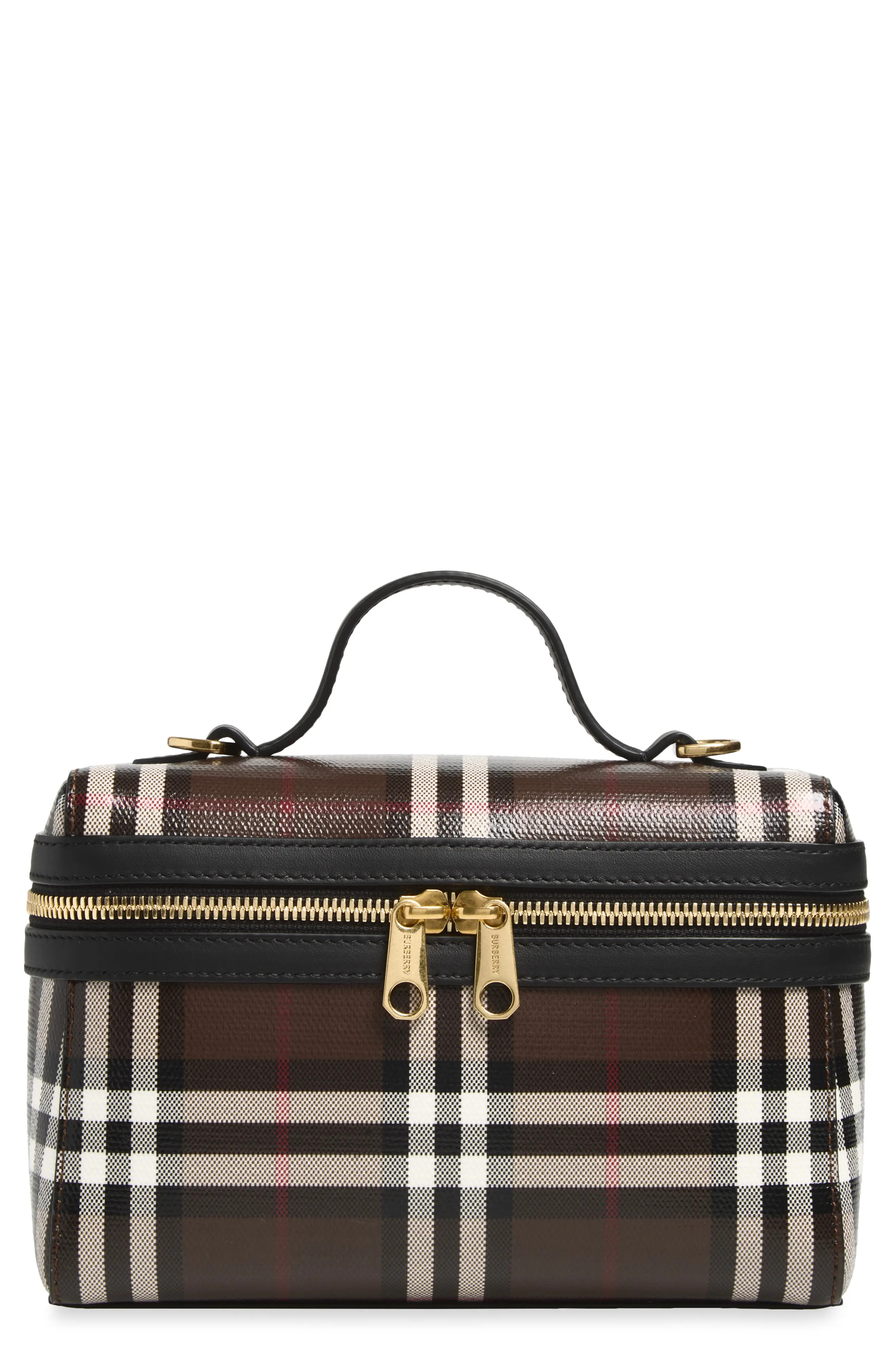 Check Coated Canvas Vanity Case | Nordstrom