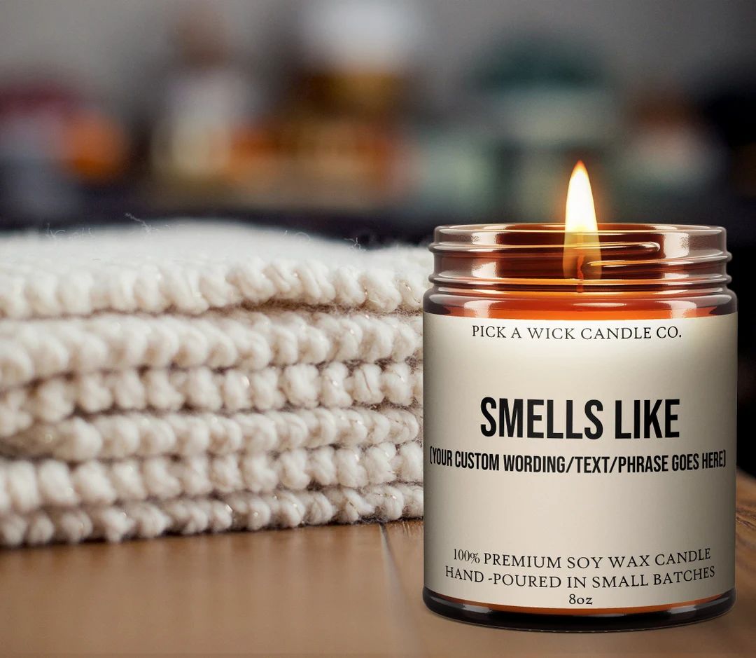 Custom Smells Like 8oz Premium Soy Candle Personalized - Etsy | Etsy (US)