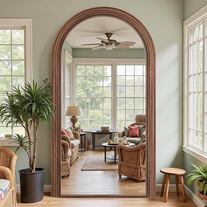 Antok Full Length Mirror 82"×44" Floor Mirror Standing Tall Mirror, Arched Stand up Large Wall M... | Amazon (US)