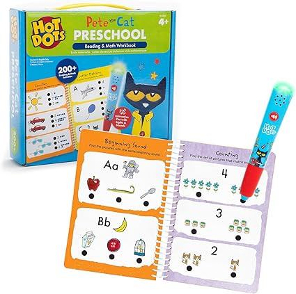 Educational Insights Hot Dots Pete The Cat Preschool Reading & Math - Preschool Learning Activiti... | Amazon (US)